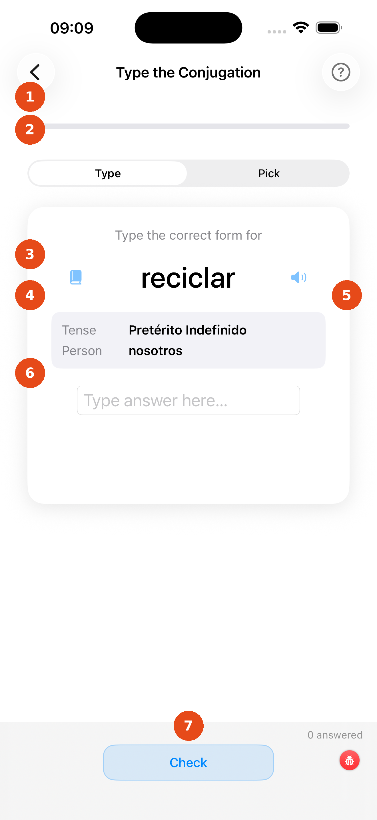 Conjugation Drill – Type